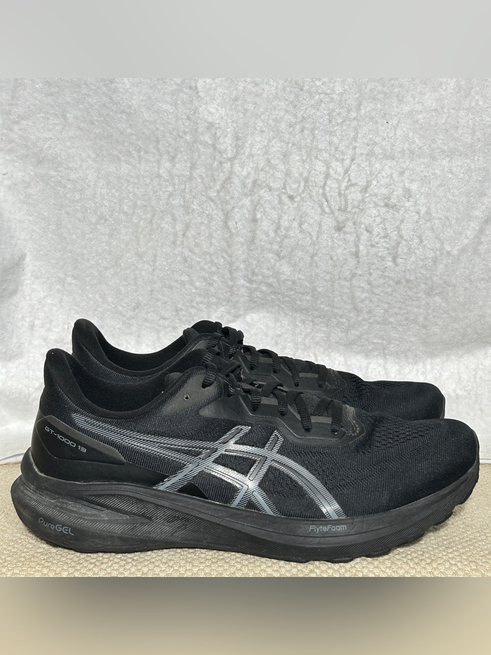 ASICS Mens Black GT-1000 13 Running Athletic Sneakers Shoes SZ US 10.5